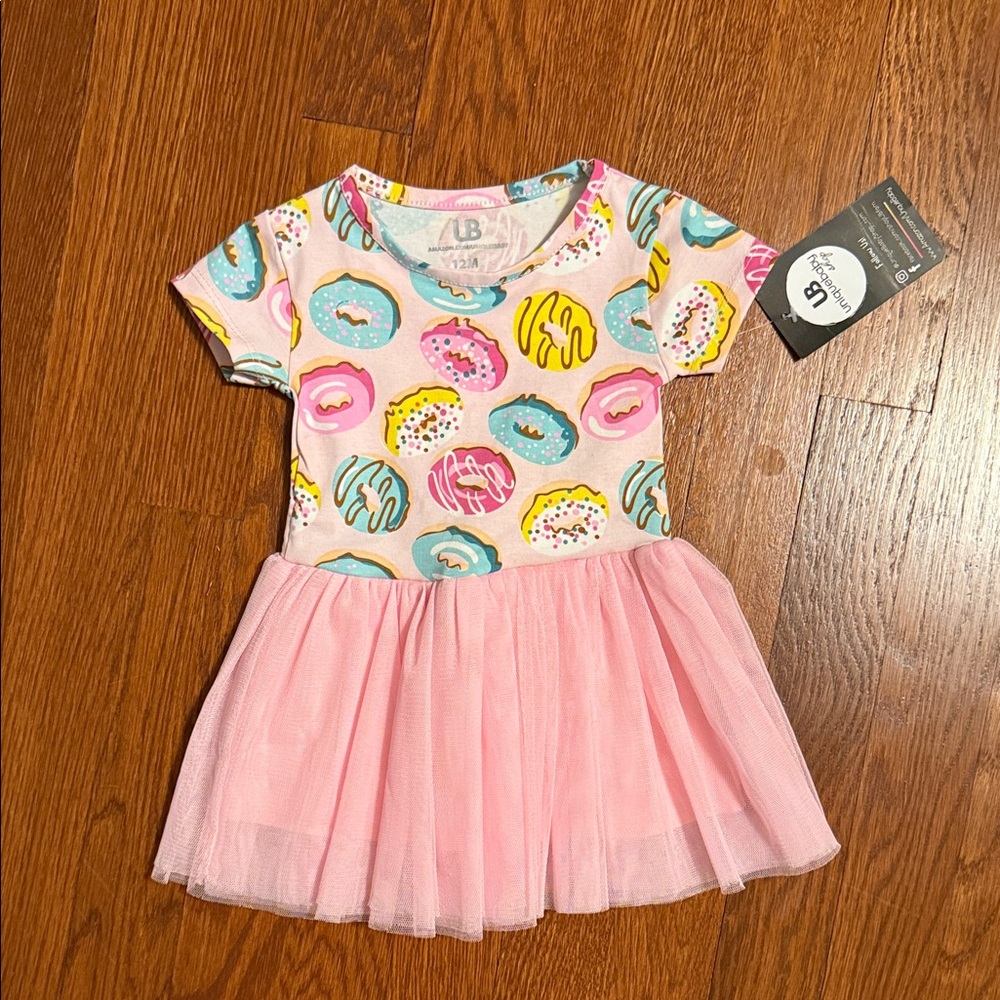 Amazon Kids Donut Print Pink Dress